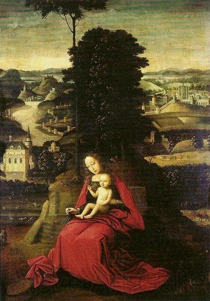 Adriaen Isenbrant Madonna and Child in a landscape